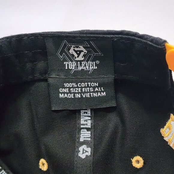 Top Level Baseball Cap Pittsburgh Black And Yellow Snapback Flat Brim - Picture 7 of 7